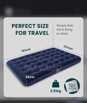Portable Sleeping Solution(Double Size Inflatable Air Bed+ Free Pump