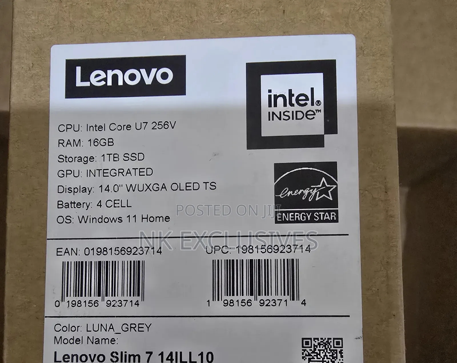 New Laptop Lenovo Yoga 7i 16GB Intel Core Ultra 7 SSD 1T