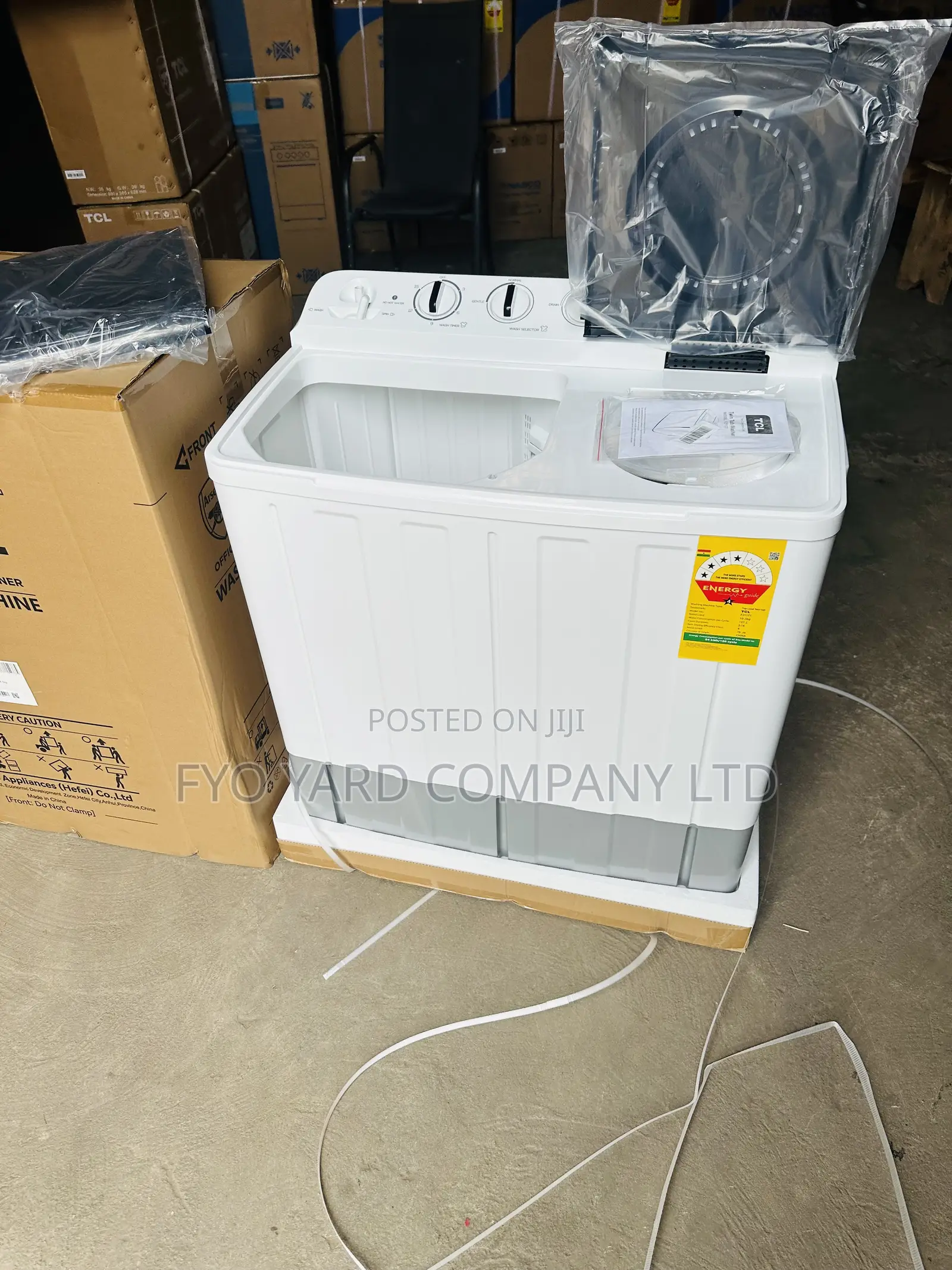 Fast Reliable TCL 10kg Twin Tub Washing Machine (New Inbox )