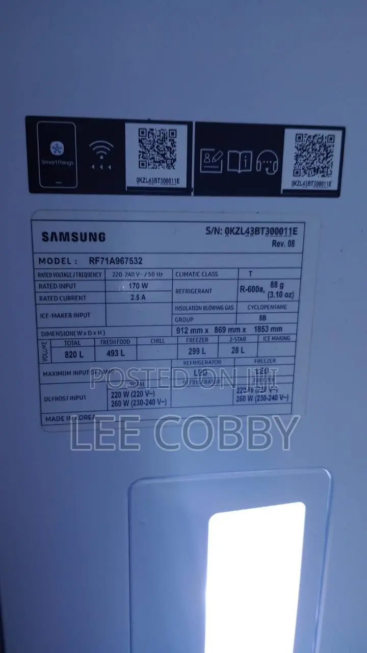Samsung 820l Bespoke 4 Door Refrigerator
