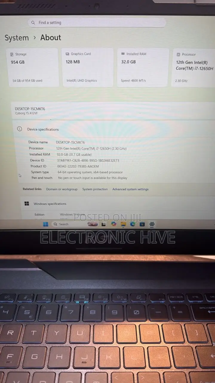 Laptop MSI Cyborg 15 32GB Intel Core i7 SSD 1T