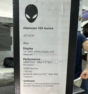 New Laptop Alienware 16x Aurora 32GB Intel Core Ultra 9 SSD 1T