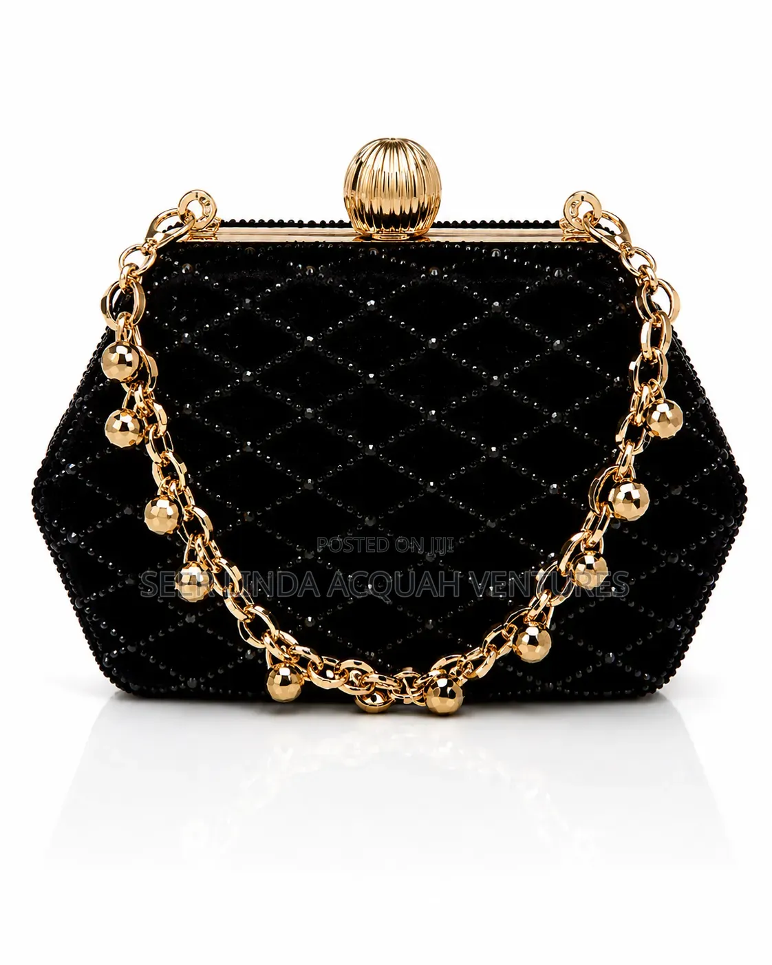 Black Luxury Evening Clutch Bag