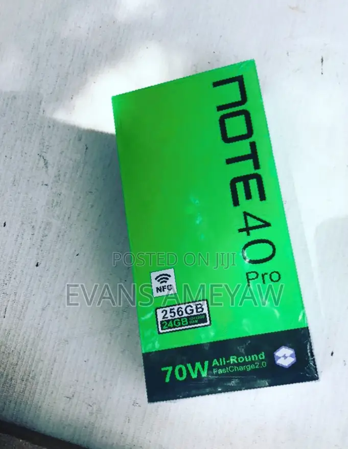 New Infinix Note 40 Pro 256 GB Black