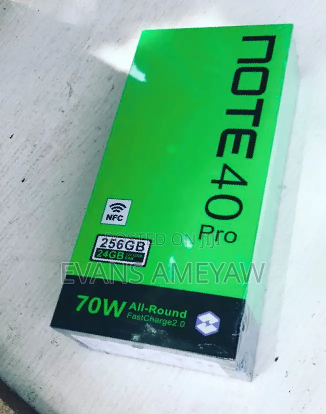 New Infinix Note 40 Pro 256 GB Black