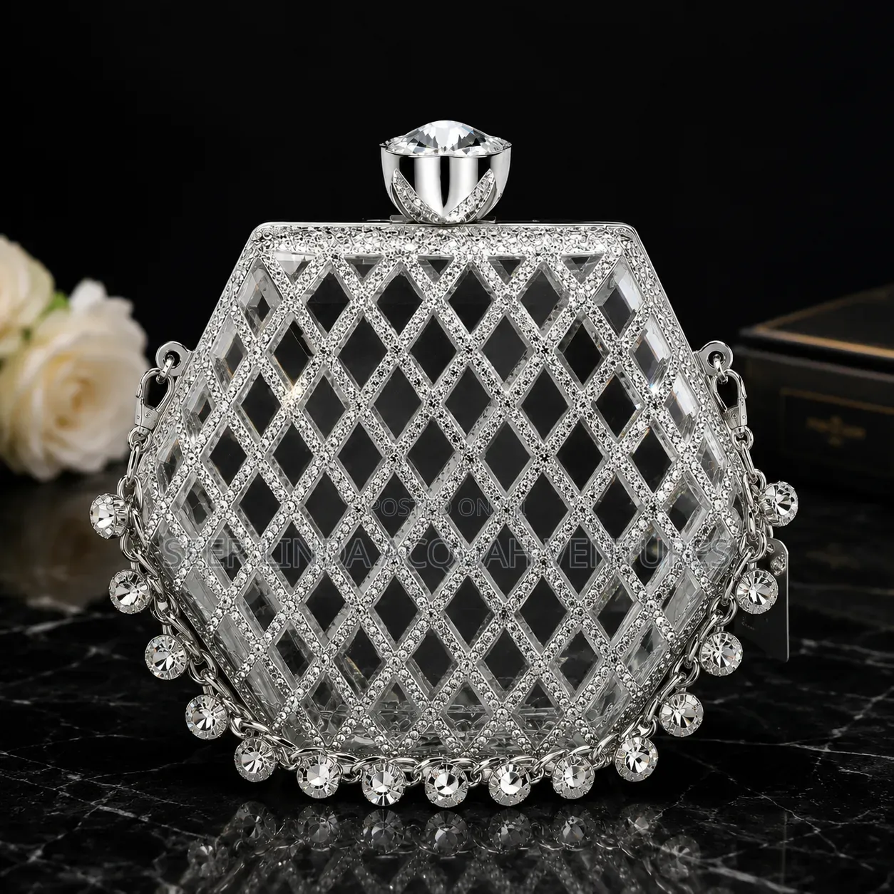 Black Luxury Evening Clutch Bag