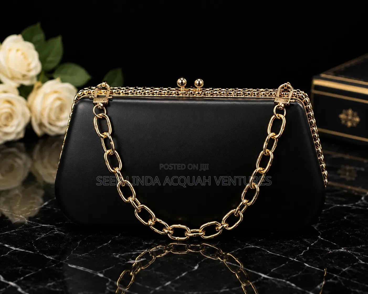 Black Luxury Chain Handbag