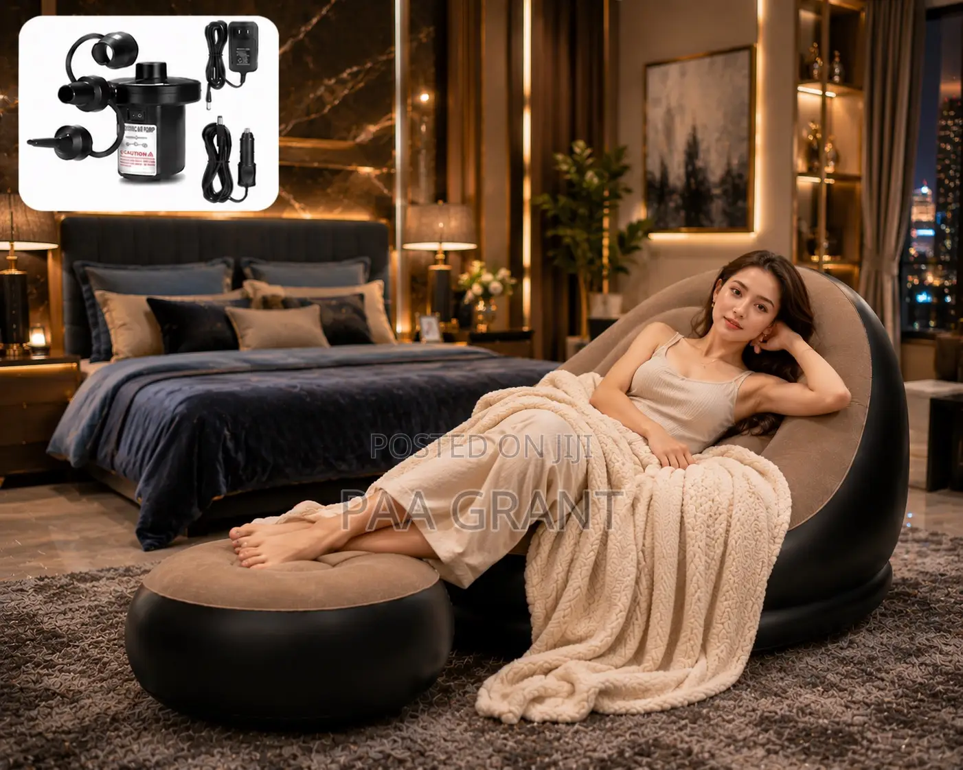 Durable Comfortable Air Sofas Comes Plus Free Pump