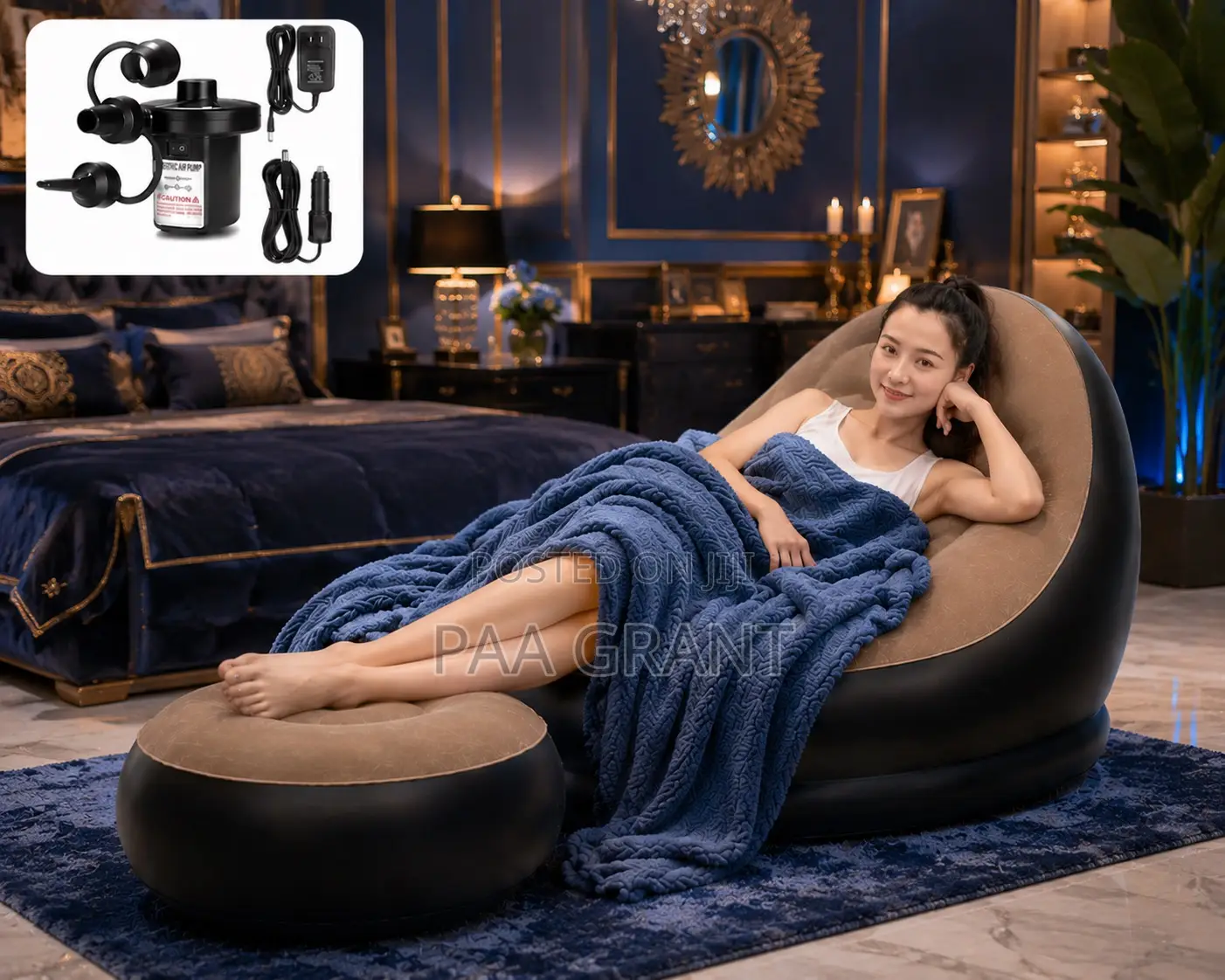 Comfort Meet Elegance (Inflatable Air Sofa Plus Free Pump