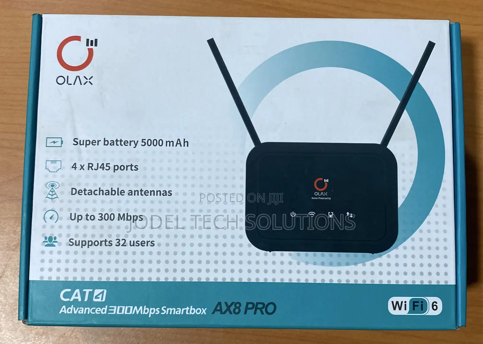 Olax Ax8 Pro Wifi 6 Smart Router – 300mbps, 5000mah Battery