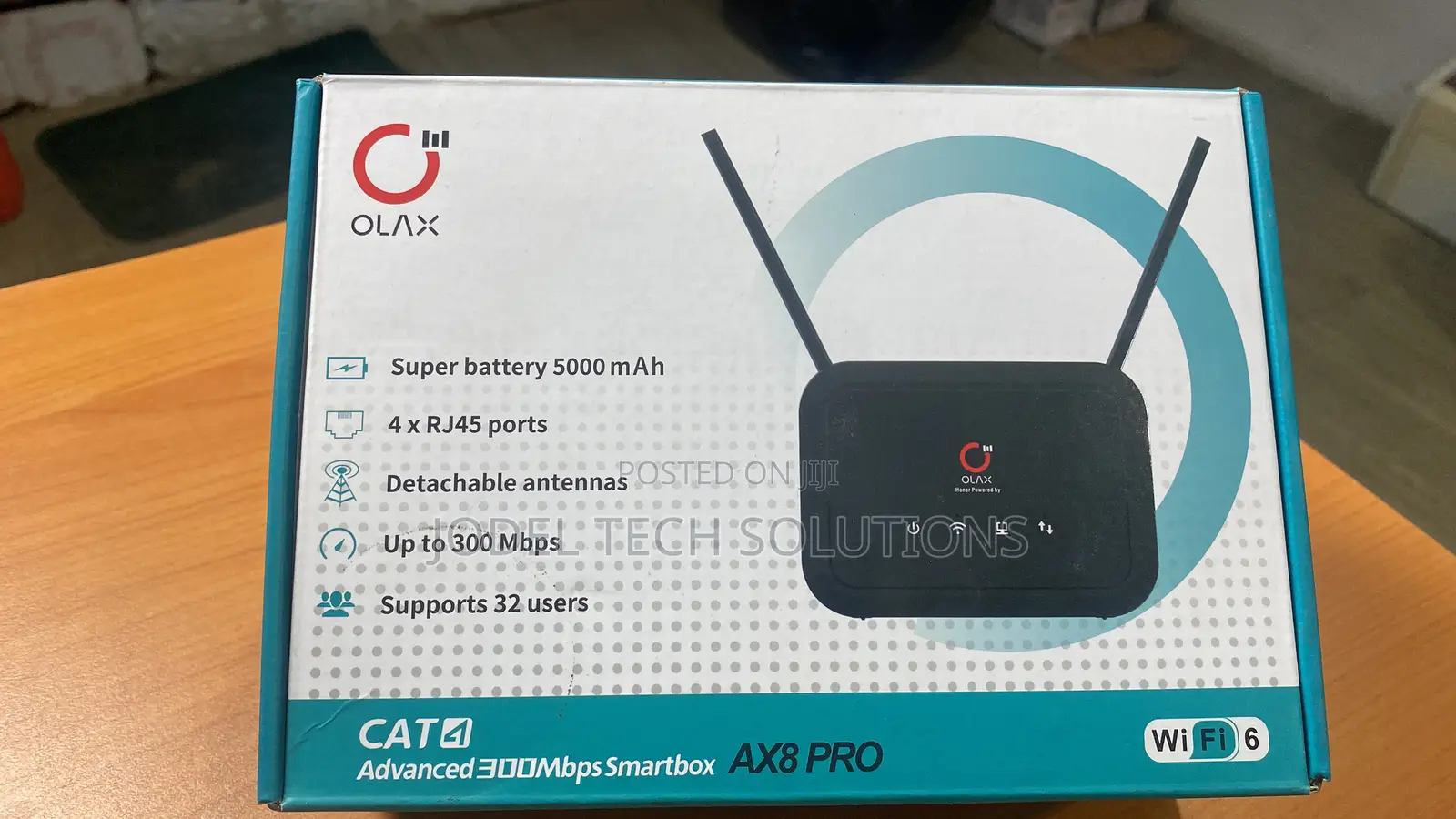 Olax Ax8 Pro Wifi 6 Smart Router – 300mbps, 5000mah Battery