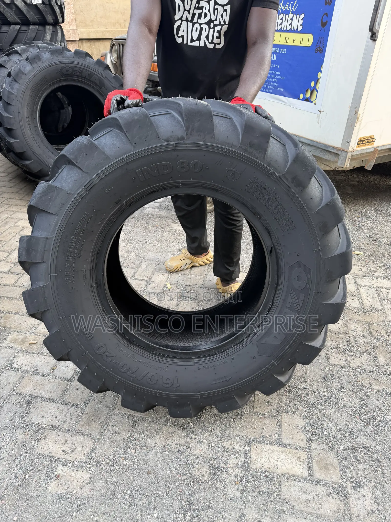 Tire Size: 16.0/70-20. Brand Is Ozka. Distributor: Washisco Enterprise