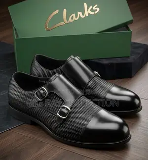 Solid Clarks Monk Strap Shoe