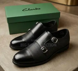 Solid Clarks Monk Strap Shoe