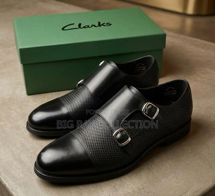 Solid Clarks Monk Strap Shoe