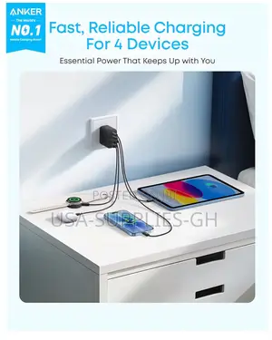Anker Zolo 50w Usb C Phone & Macbook Charger Block 4-port From Usa