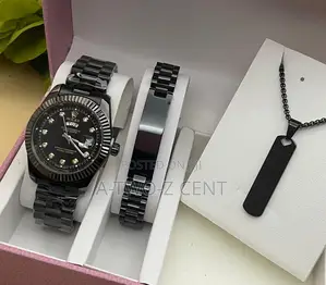 Watch,Bracelet, Necklace With Box and Bag