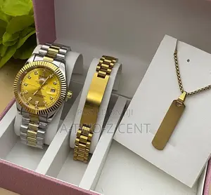 Watch,Bracelet, Necklace With Box and Bag
