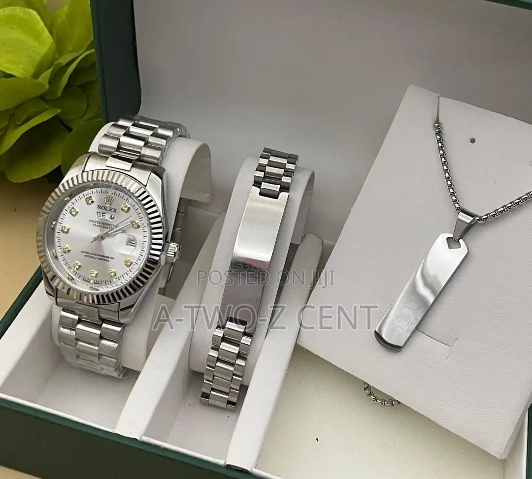 Watch,Bracelet, Necklace With Box and Bag