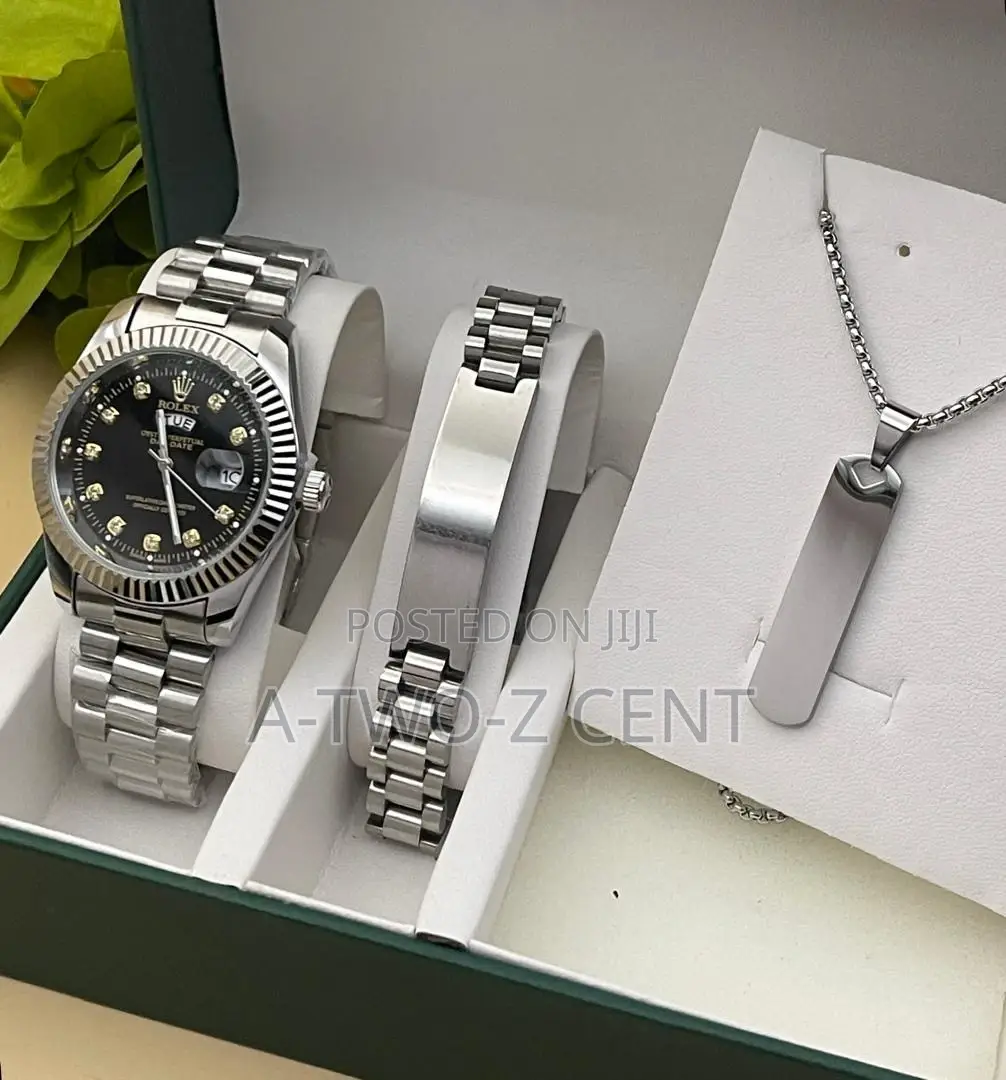 Watch,Bracelet, Necklace With Box and Bag