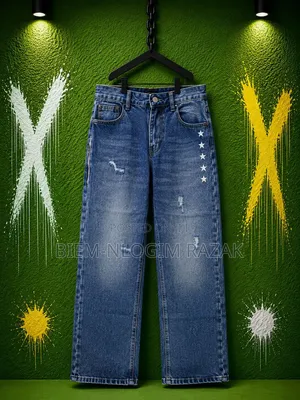 Saint Tears Nd Chrome Heart Baggy Jeans Available in Stock