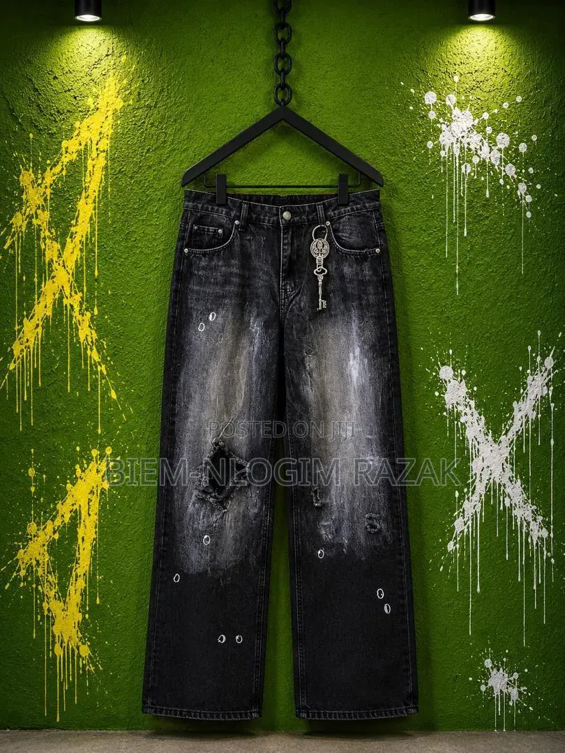 Saint Tears Nd Chrome Heart Baggy Jeans Available in Stock