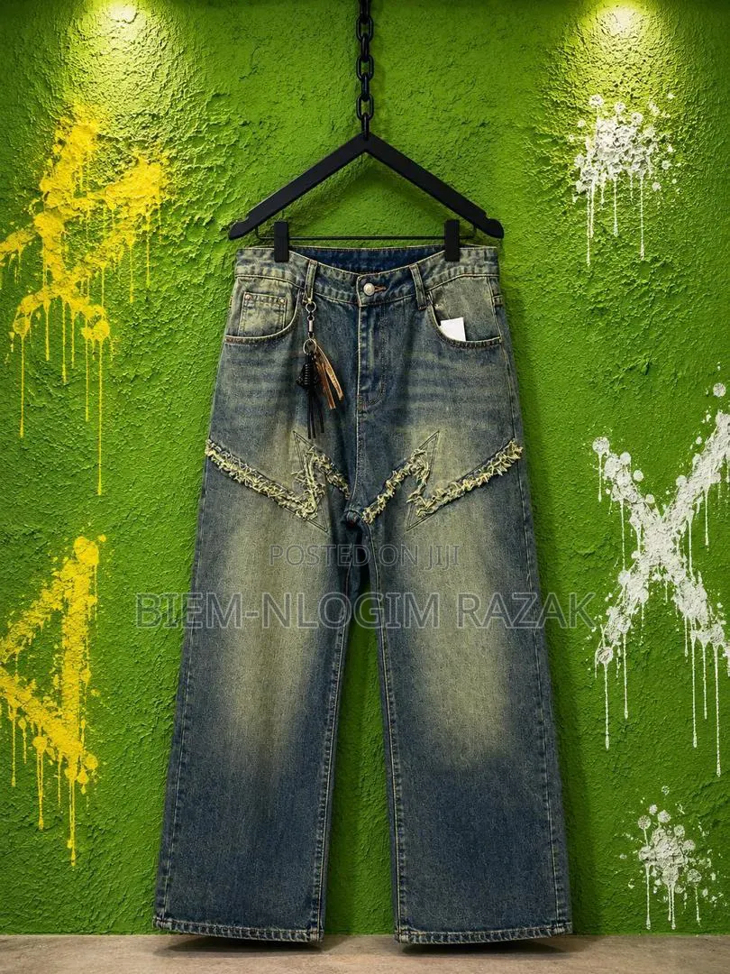 Saint Tears Nd Chrome Heart Baggy Jeans Available in Stock
