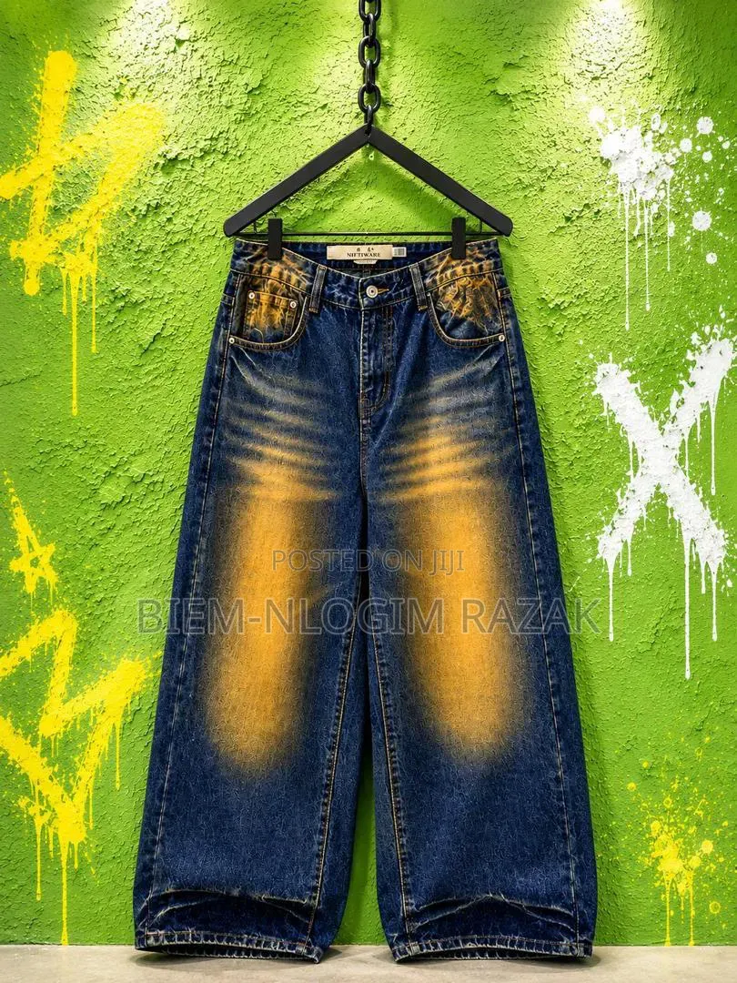 Saint Tears Nd Chrome Heart Baggy Jeans Available in Stock
