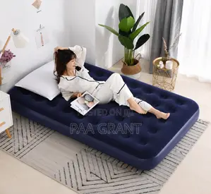 Luxury Inflatable Single Size Air Mattress Plus Free Pump