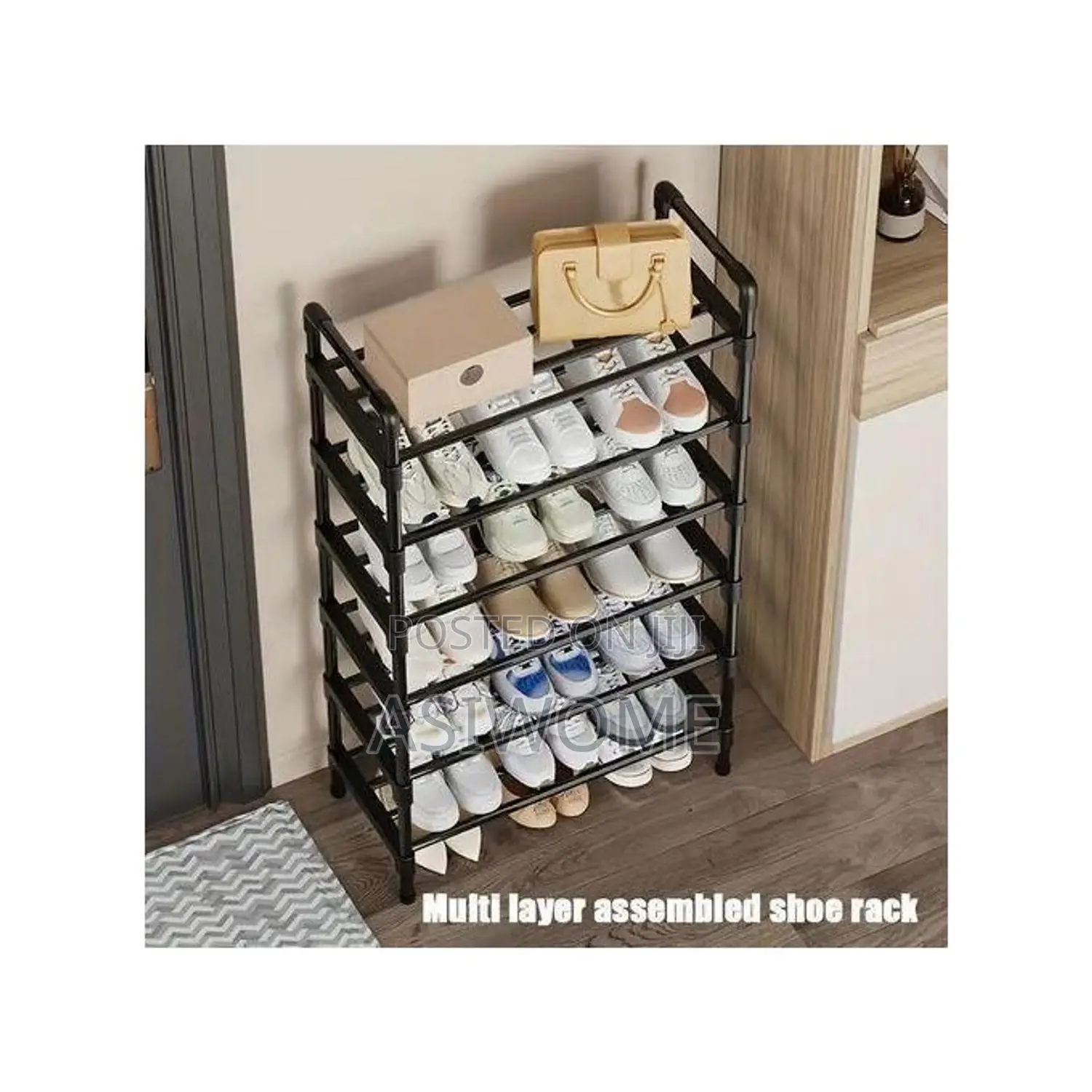 Timbutus 5-Layer Steel Pipe Shoe Rack