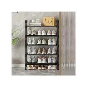 Timbutus 5-Layer Steel Pipe Shoe Rack