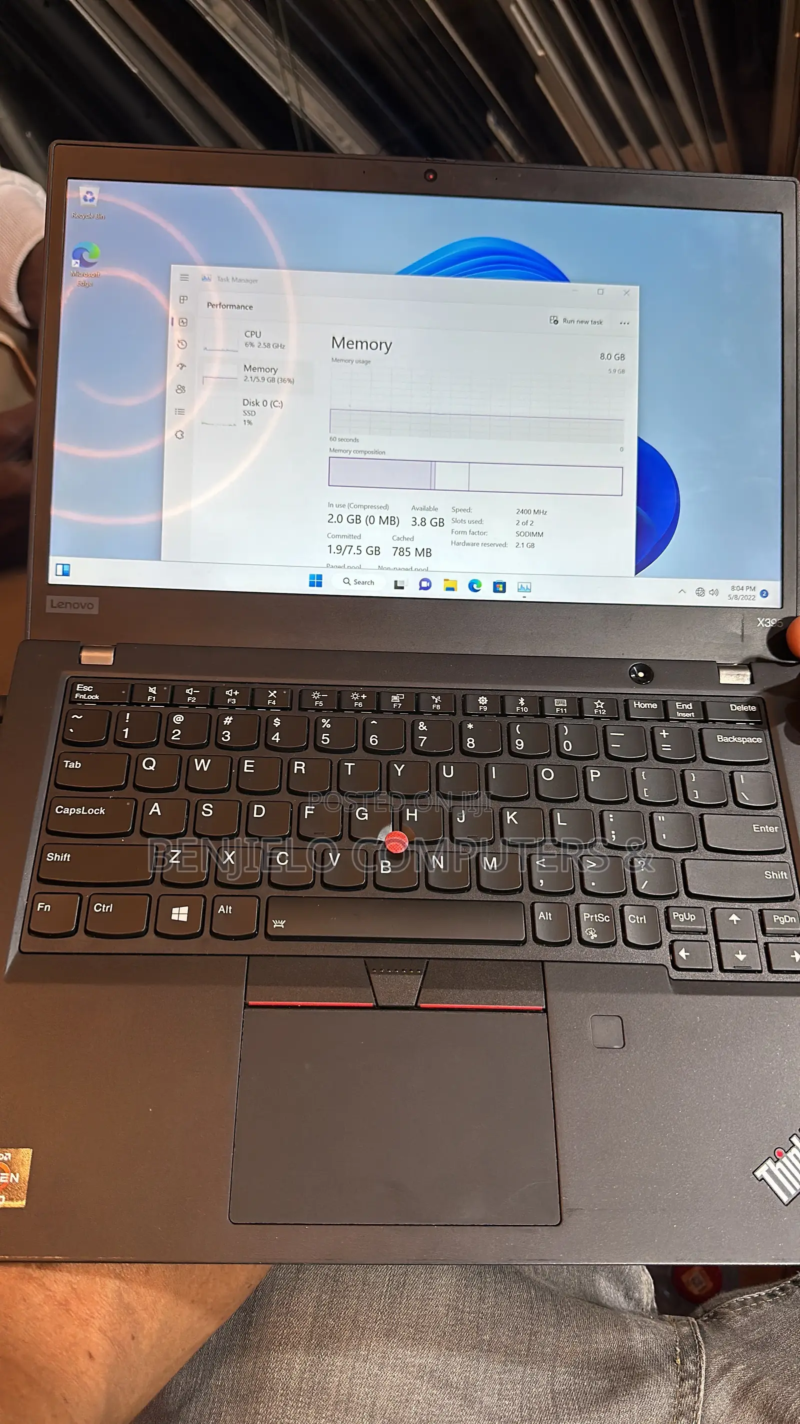 Laptop Lenovo ThinkPad X390 16GB Intel Core i5 SSD 256GB