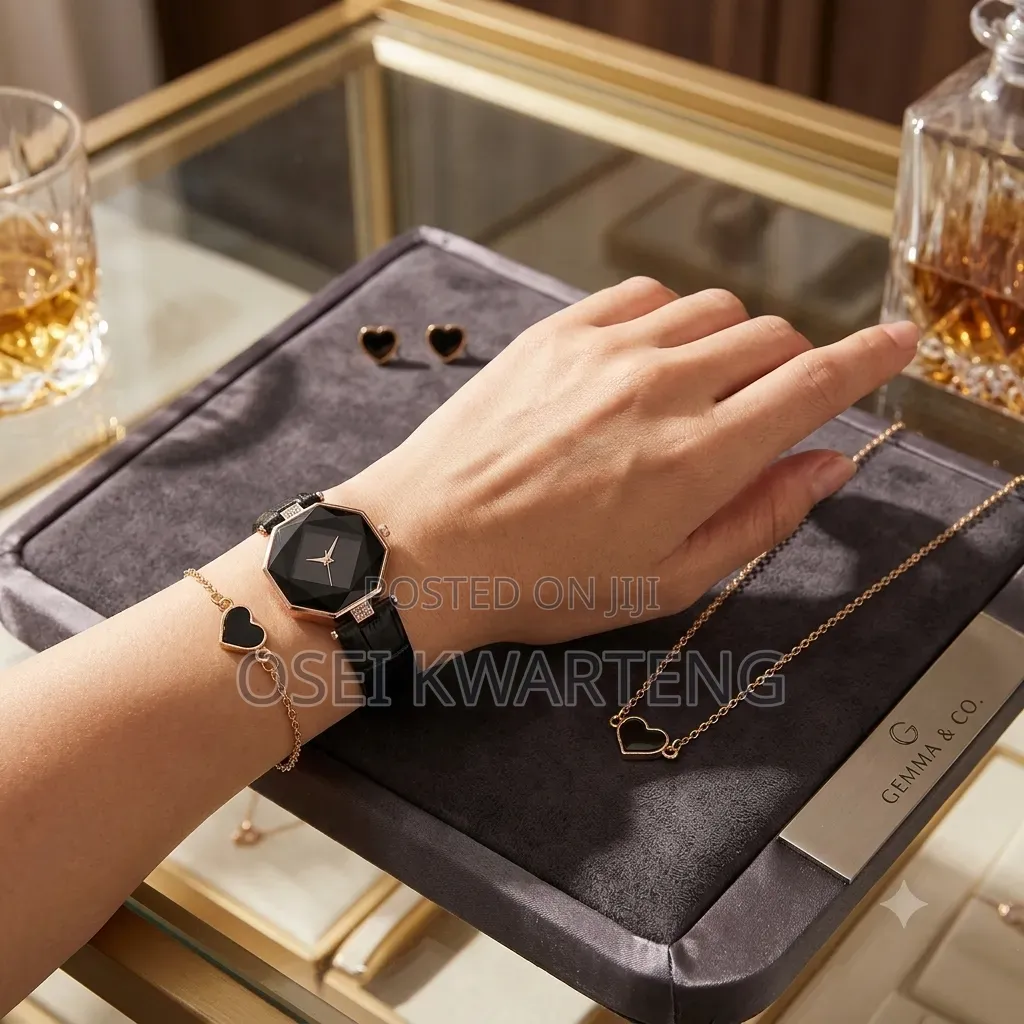 4 in 1 Women's Watch + Necklace + Earrings + Bracelet Set 2delivery