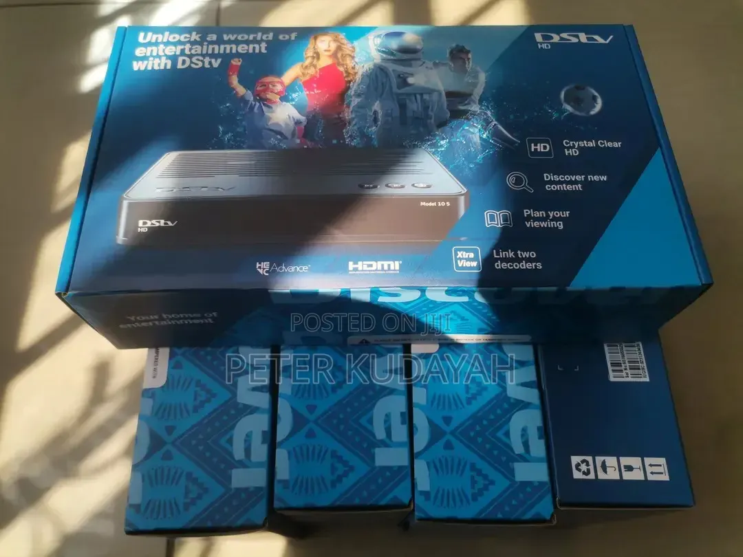 Installation + DSTV Decoder, Dish and All Accessories.