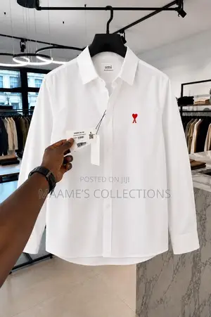 Ami Paris Quality Men’S Long Sleeve Cotton Shirt