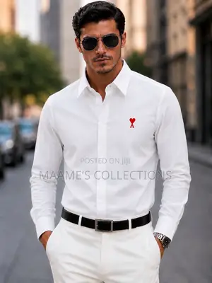 Ami Paris Quality Men’S Long Sleeve Cotton Shirt