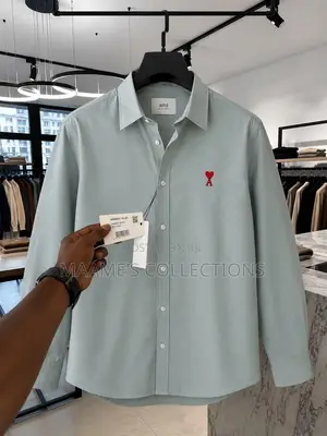Ami Paris Quality Men’S Long Sleeve Cotton Shirt