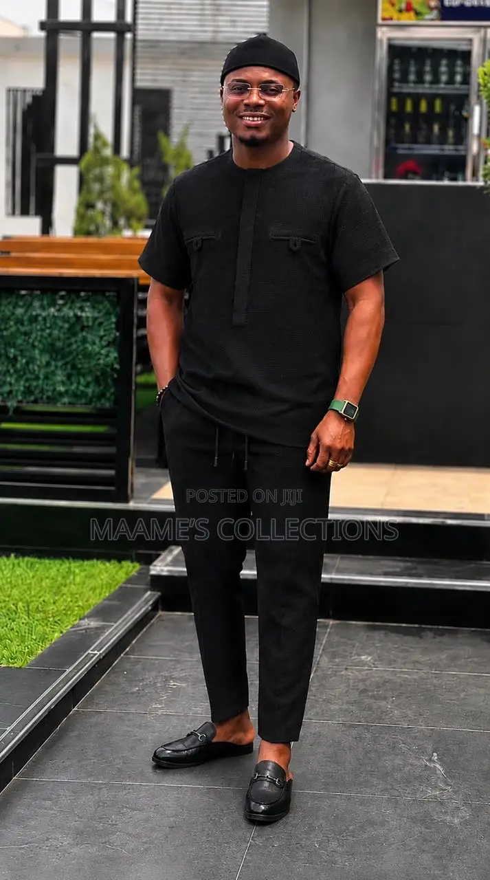 Men’S Elegant Simplicity Kaftan Top and Down 2-Piece ( Very Quality )
