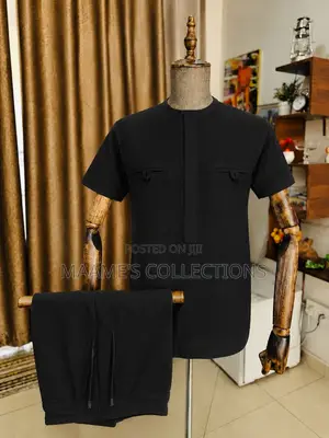 Men’S Elegant Simplicity Kaftan Top and Down 2-Piece ( Very Quality )