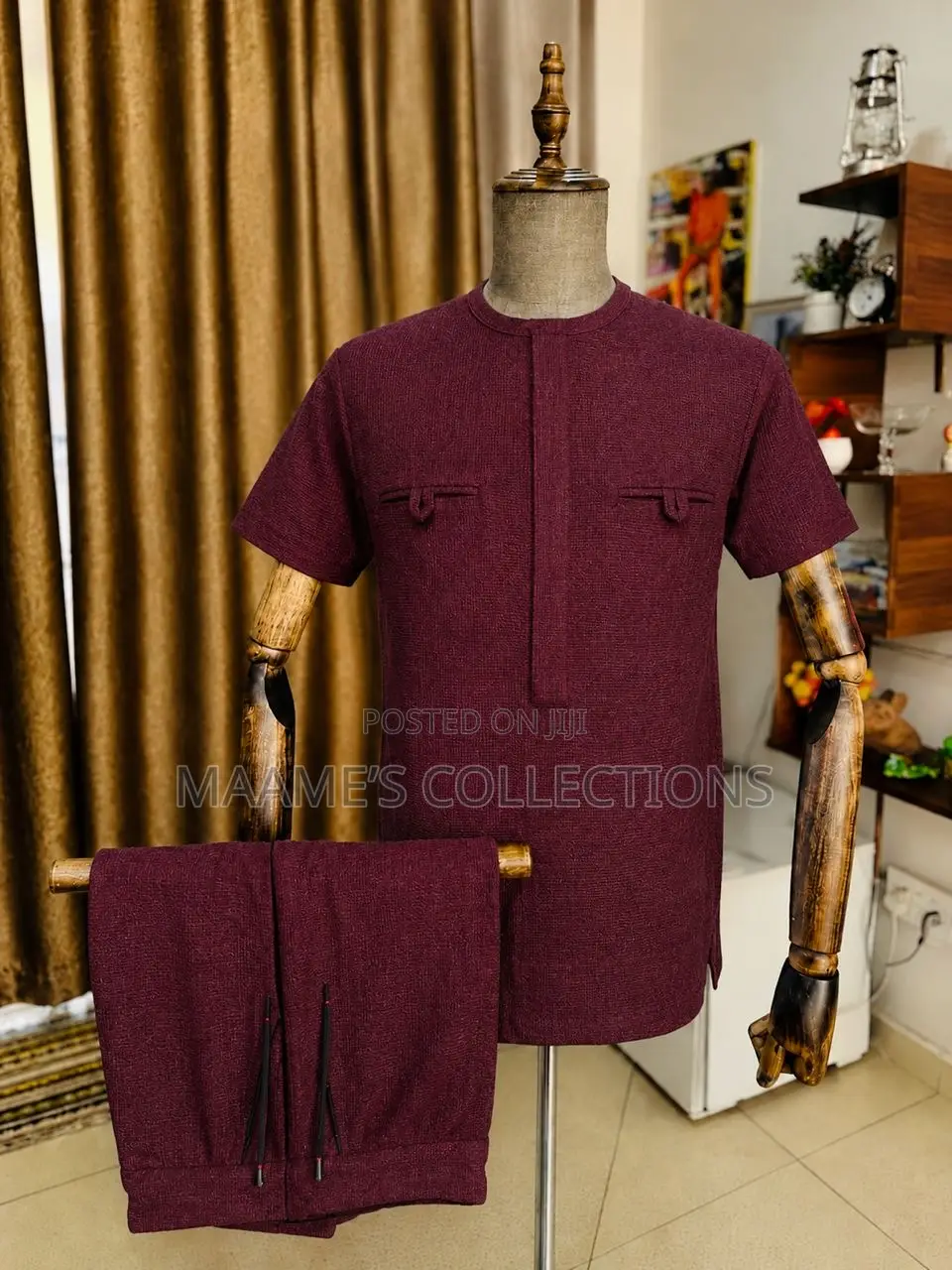 Men’S Elegant Simplicity Kaftan Top and Down 2-Piece ( Very Quality )