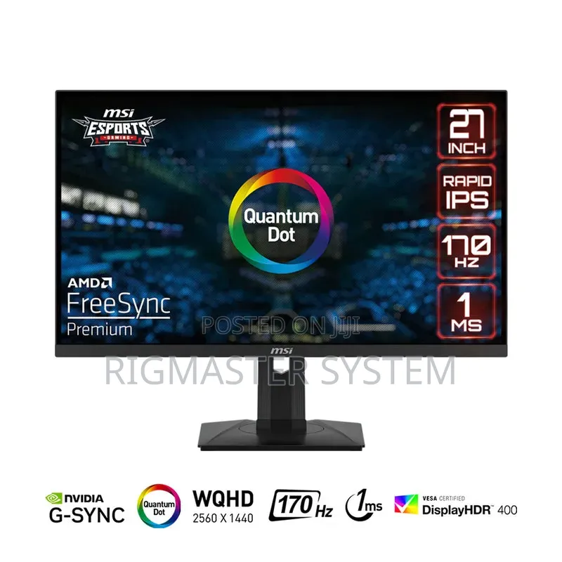 Msi G274qpf 27"(Qhd), Ips, 170hz Hdr400, Hdmi, Displayport, Usb C