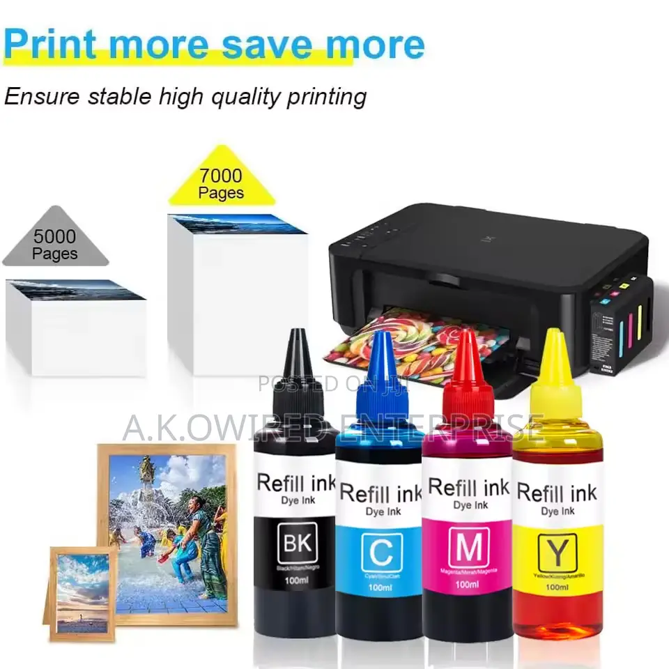100ml Universal Dye Ink Refill Hp Canon Epsn Brother Refillable Cartri