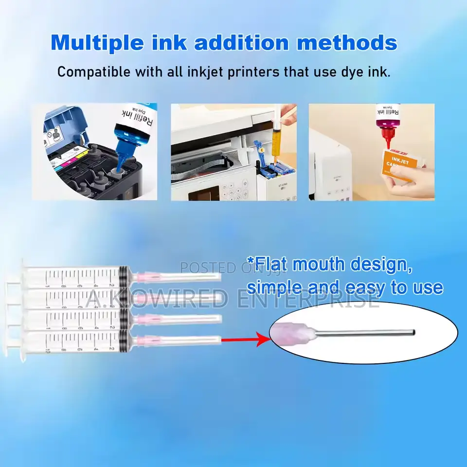 100ml Universal Dye Ink Refill Hp Canon Epsn Brother Refillable Cartri