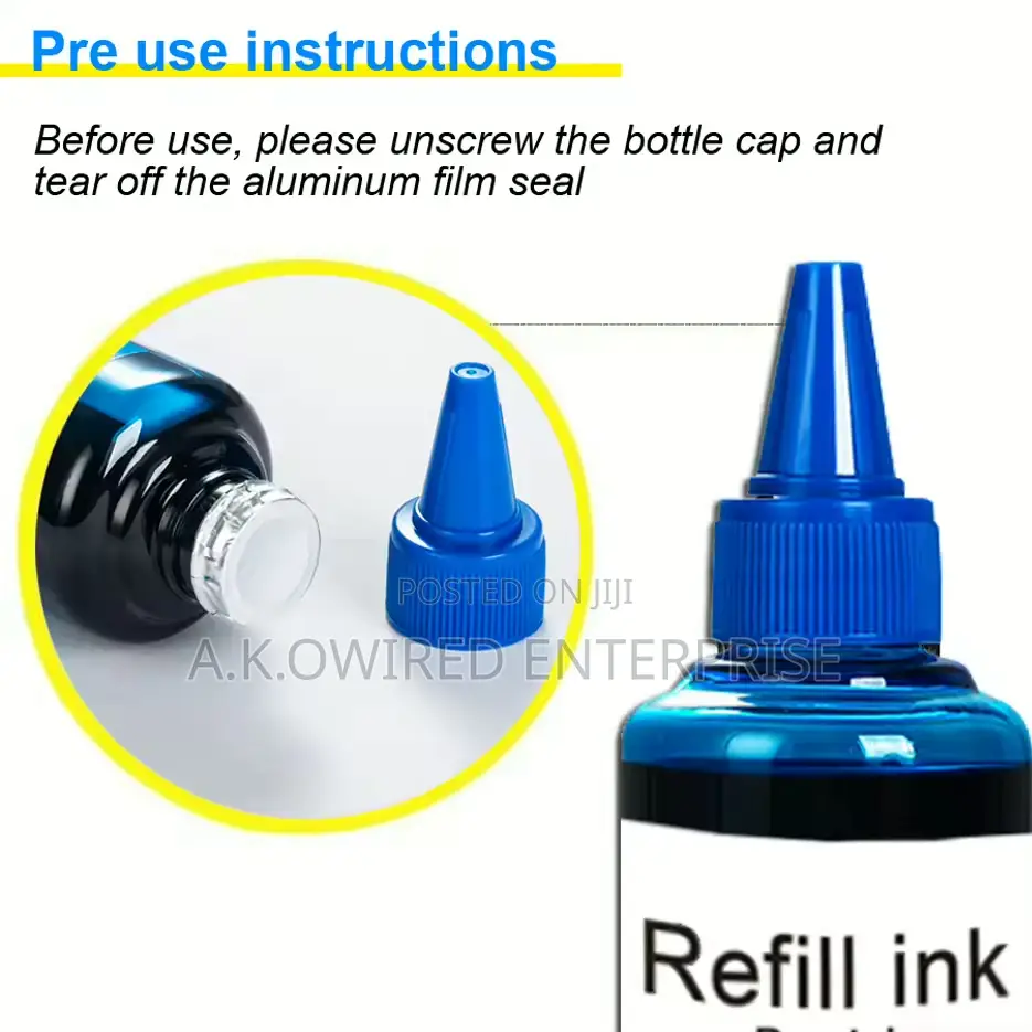 100ml Universal Dye Ink Refill Hp Canon Epsn Brother Refillable Cartri