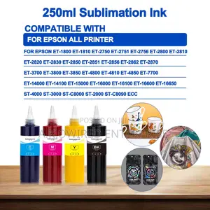 250ml Sublimation Ink Dx5 Tx800 I3200 I1600 L1 Heat Press Transfer Ink