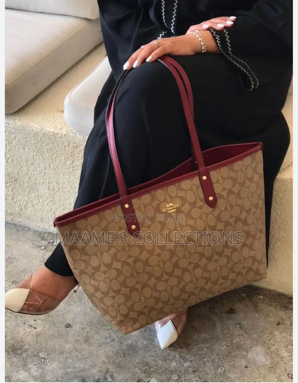 Coach Tote Ladies Handbag With Mini Purse