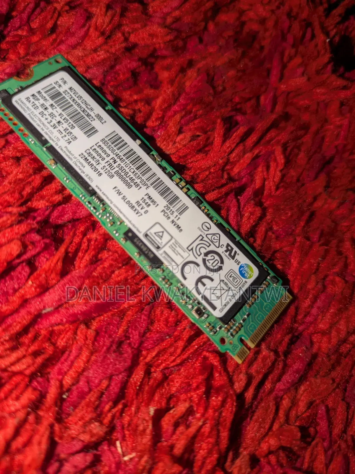 Samsung Nvme SSD 512