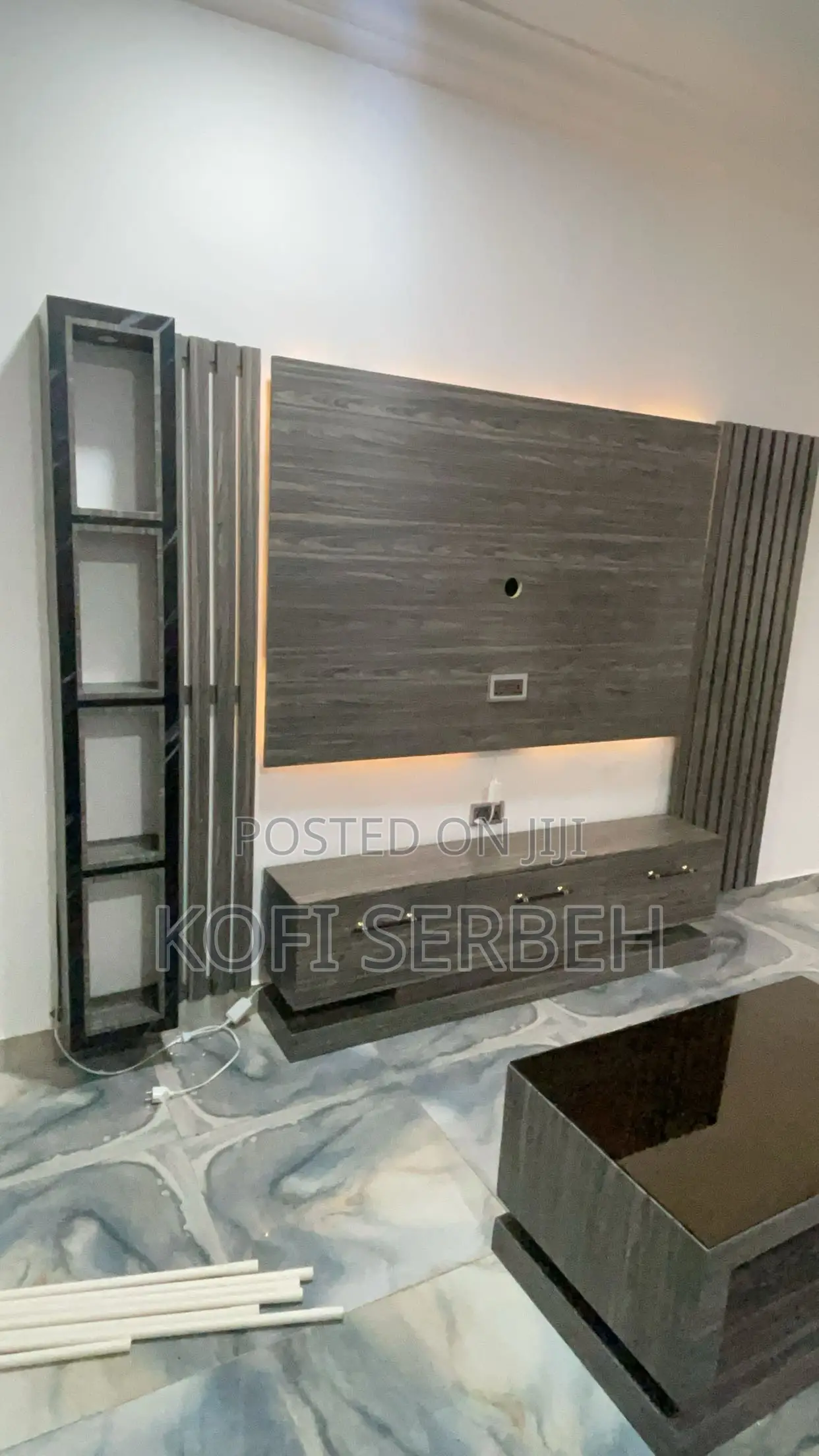 Led Tv Unit With Shelf