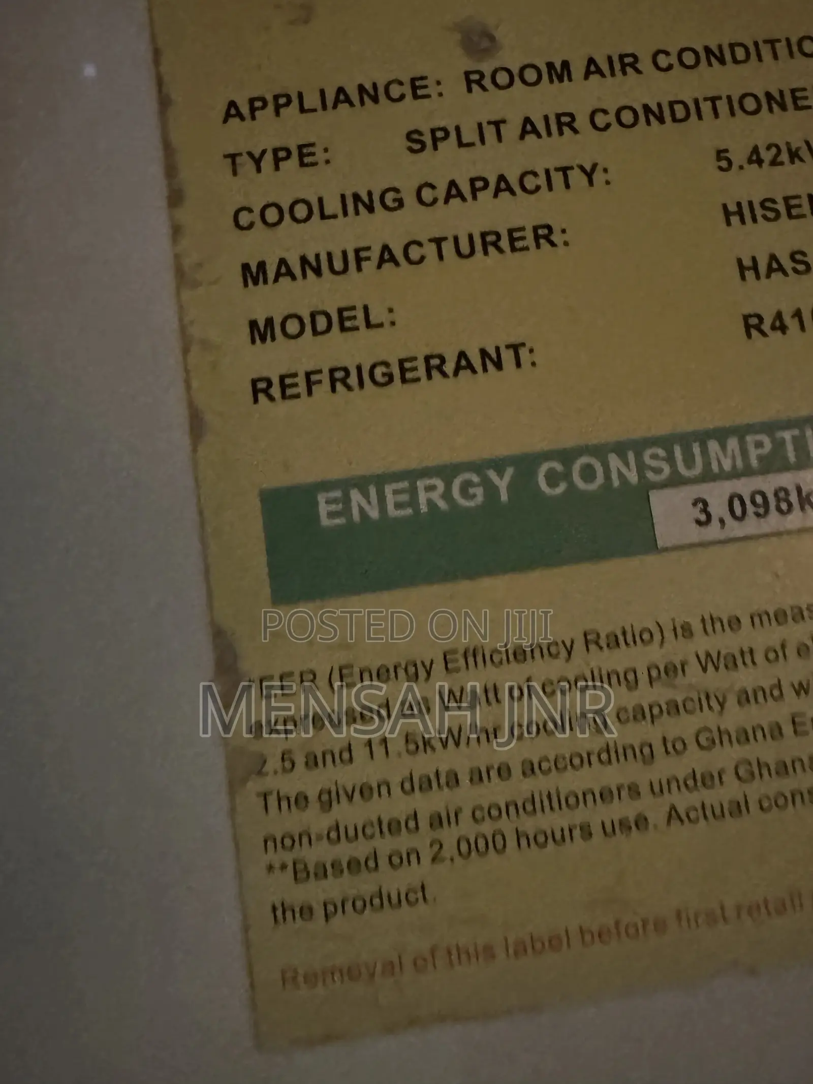 Hisense Aircondition 2.5hp