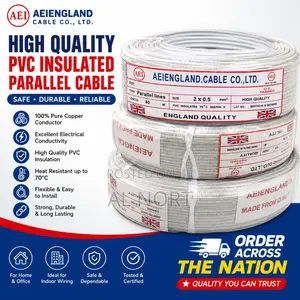 Aei England PVC Insulated Parallel Electrical Cable 2×0.5mm2